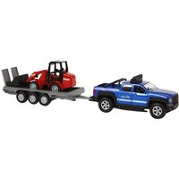 4x4 met aanhanger en minigraver