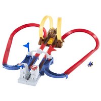 Hot Wheels acrobatische racebaan Mario Kart Bowser's Castle Chaos Track set