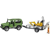Bruder 4x4 Land Rover Defender + JCB Micro Excavator